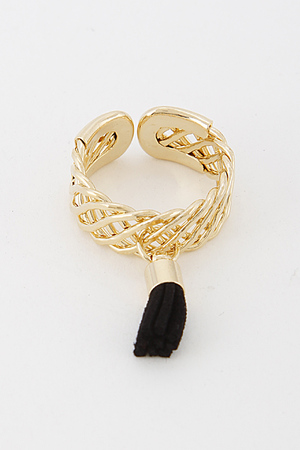 Braided Ring with Small Tassel Detail 6BAF6
